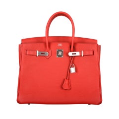 HERMES BIRKIN BAG 35CM ROUGE CASAQUE SPECIAL RED FOR V DAY