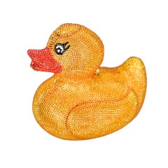 Judith Leiber Austrian Crystal Rubber Duck Minaudiere Evening Ba