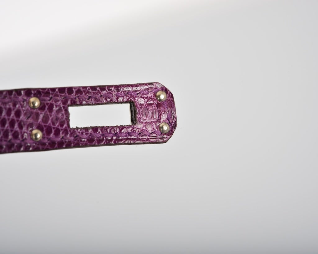 Hermès Violet Lizard 25cm Birkin Bag Palladium Hardware 3