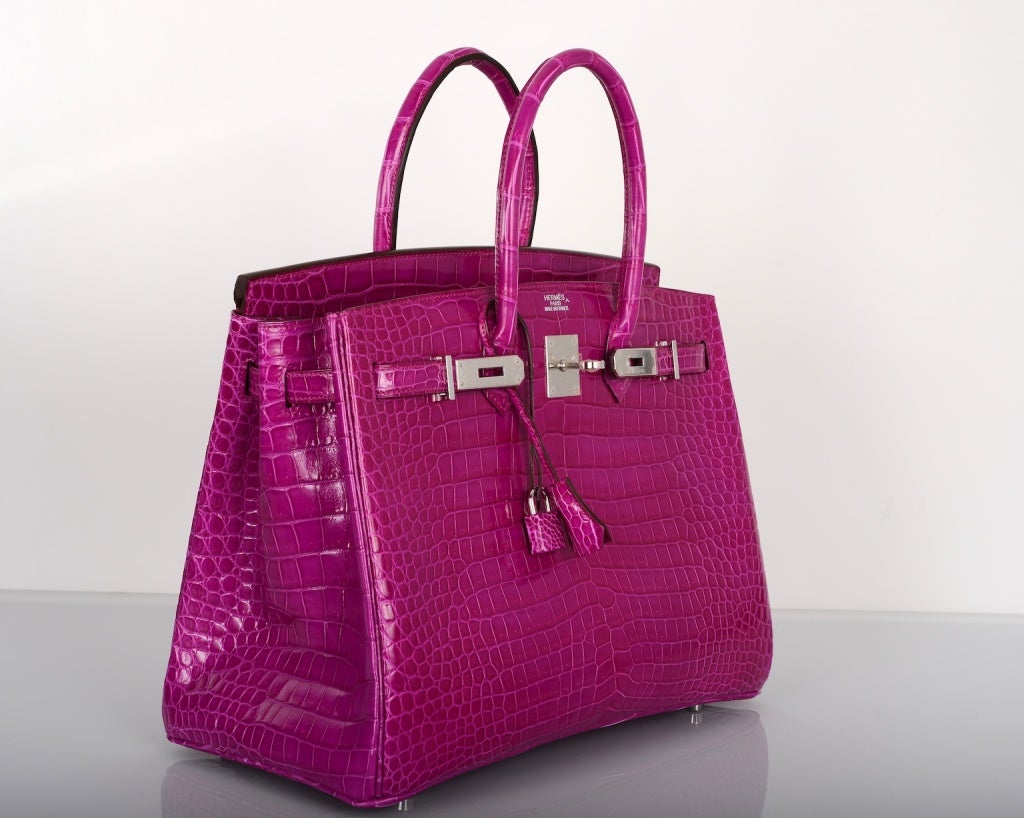 Hermes Birkin Bag 35Cm Porosus Crocodile Rose Scheherazade ...  