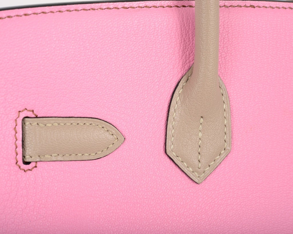SPECIAL ORDER HERMES BIRKIN BAG 30cm BUBBLEGUM PINK & GRIS T CHE 4
