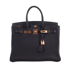 BEYOND.. HERMES BIRKIN BAG 35cm BLACK WITH GOLD HARDWARE