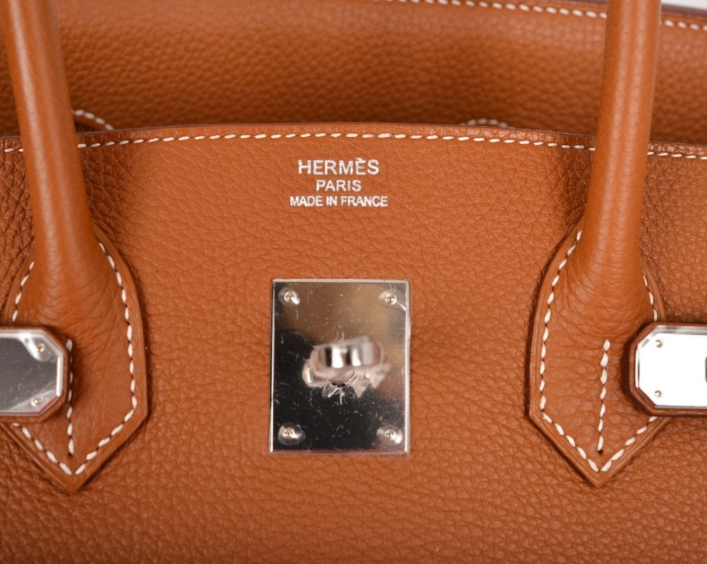 Forever Staple Hermes Birkin Bag 35 Cm Gold With Palladium HW For Sale 4