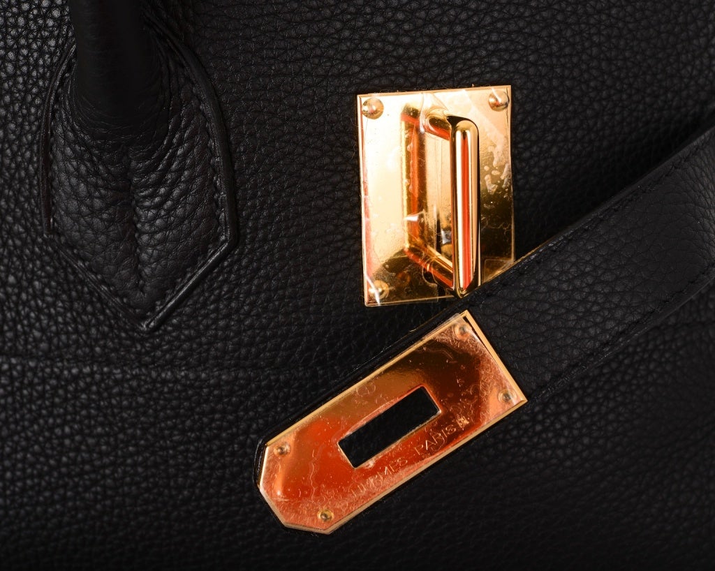 Love THIS HERMES BIRKIN BAG SHOULDER JPG BLACK 42CM #1 GOLD HARD In Excellent Condition In NYC Tri-State/Miami, NY