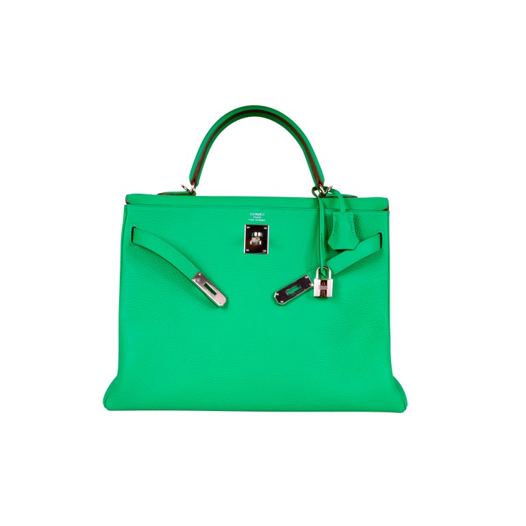 HERMES KELLY BAG 35CM MENTHE MINT OMG COLOR!
