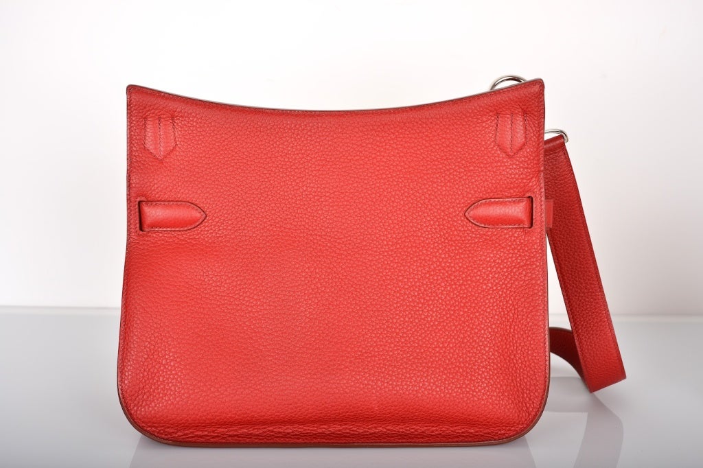Women's HERMES BIRKIN BAG RED HOT ROUGE GARANCE JYPSIERE / GYPSY 34cm