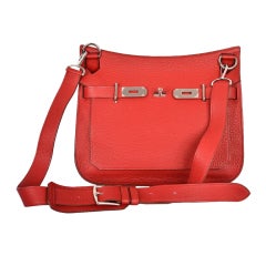 HERMES BIRKIN BAG RED HOT ROUGE GARANCE JYPSIERE / GYPSY 34cm