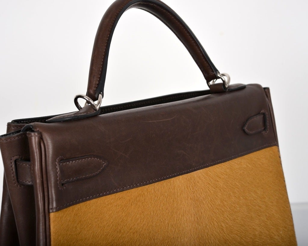 ONLY ON JF! HERMES 32CM KELLY LIMITED EDITION PONY HAIR TROIKA 2