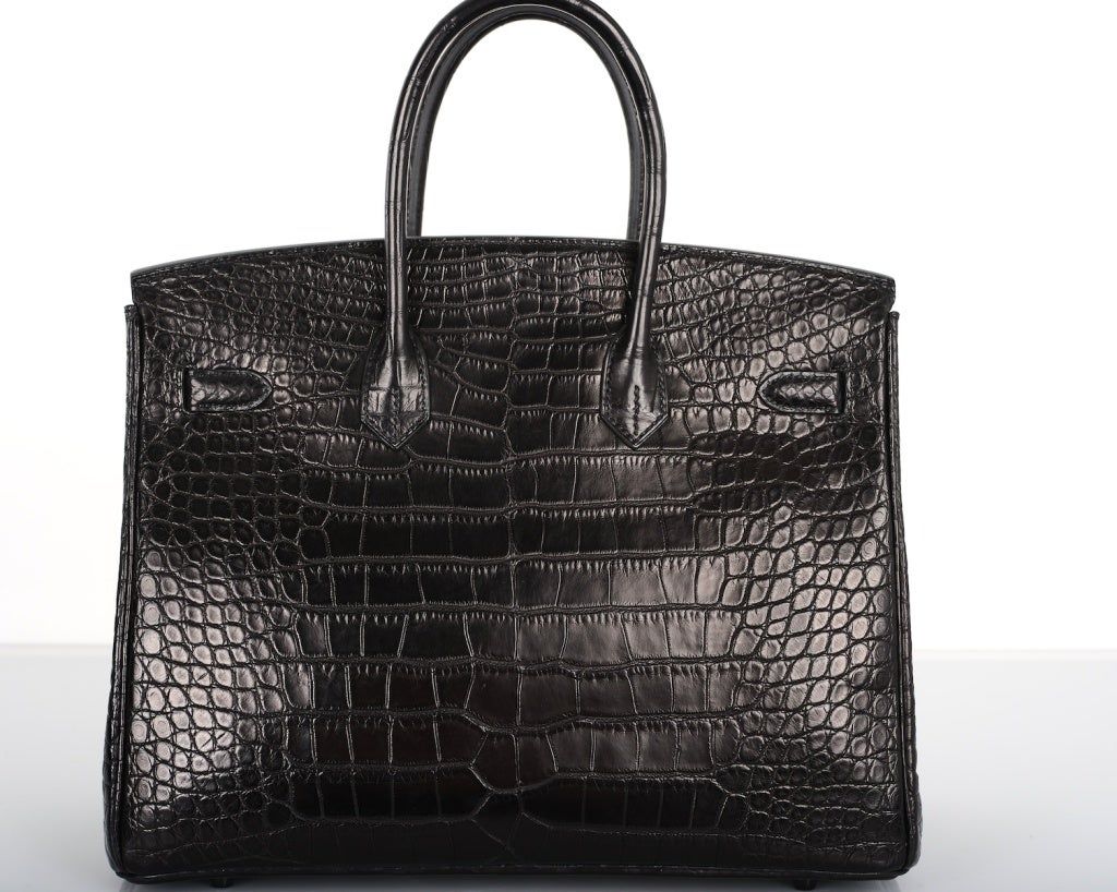 Wow! Bag Limited Hermes Birkin Bag Black Matte So Black Croc 1