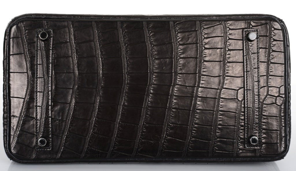 Wow! Bag Limited Hermes Birkin Bag Black Matte So Black Croc 2