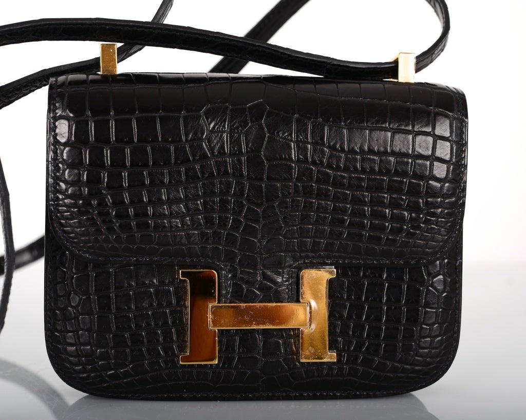 hermes constance crocodile mini bag  