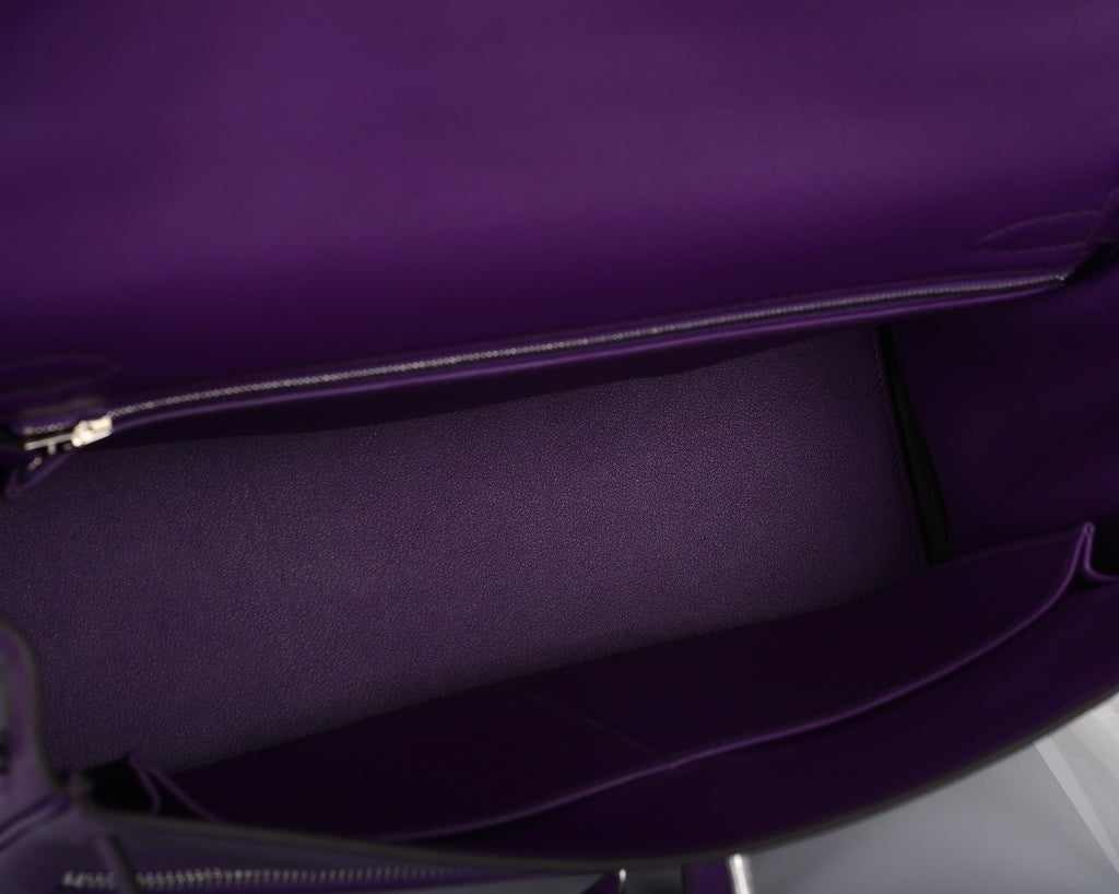 Insane New Color Hermes Kelly 35Cm Lakis In Ultra Violet Stunner 4