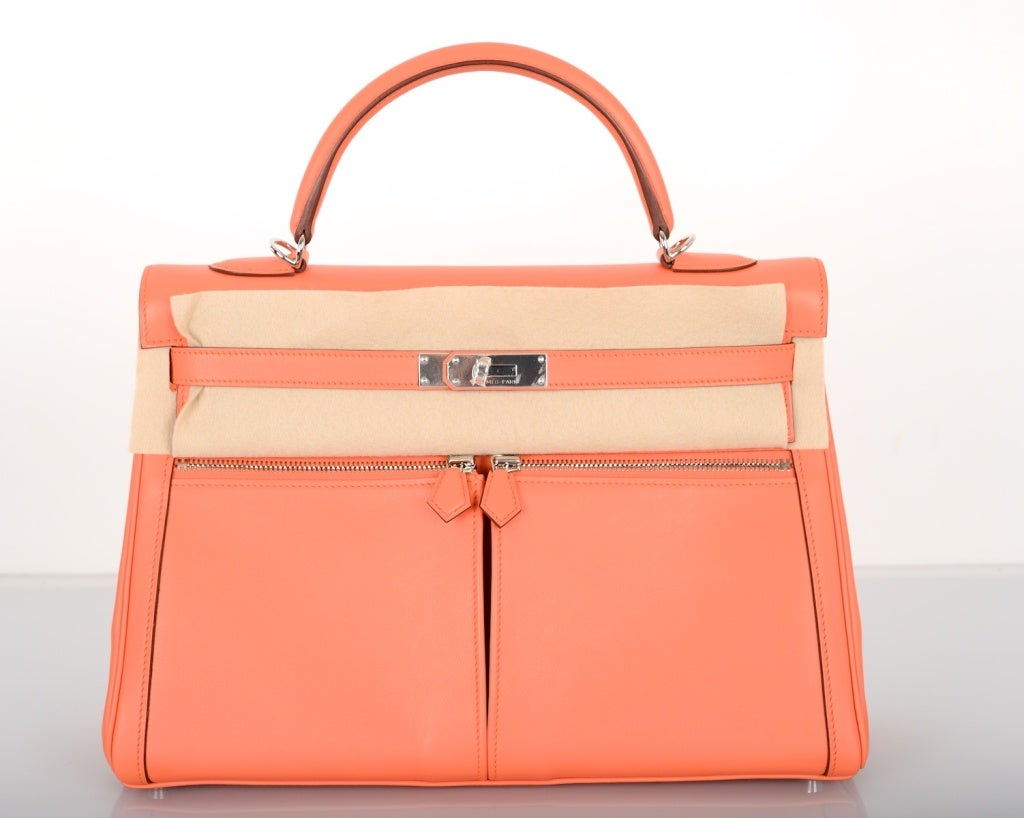 Women's NEW COLOR HERMES KELLY 35CM LAKIS IN ORANGE MANGUE AMAZING!