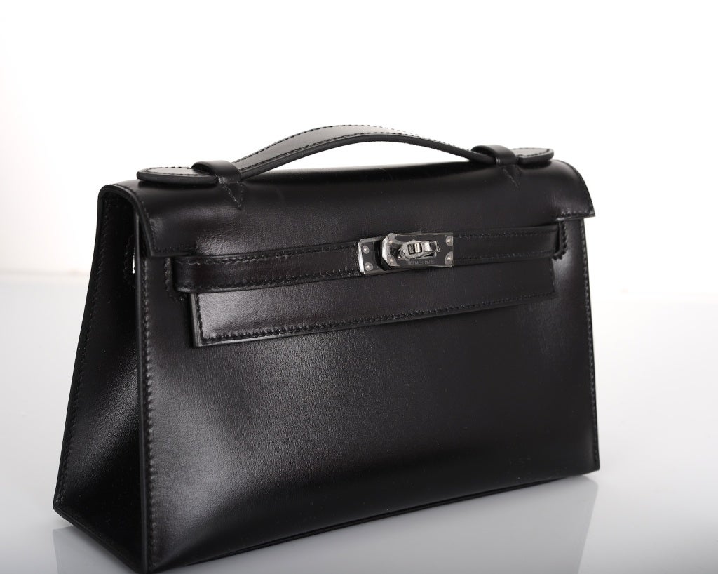Hermes Kelly Pochette Handbag Limited Edition So Black 3