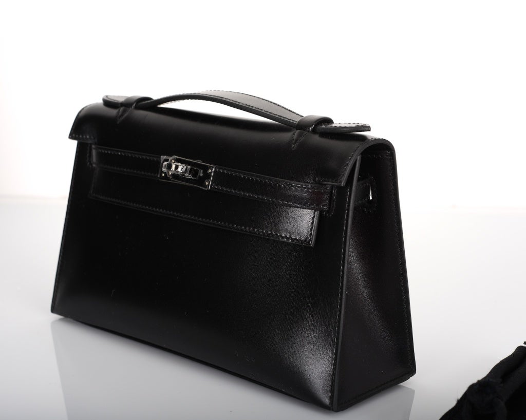 Hermes Kelly Pochette Handbag Limited Edition So Black 2