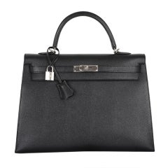 BEST BET ALWAYS HERMES KELLY BAG 35CM BLACK EPSOM PALLADIUM