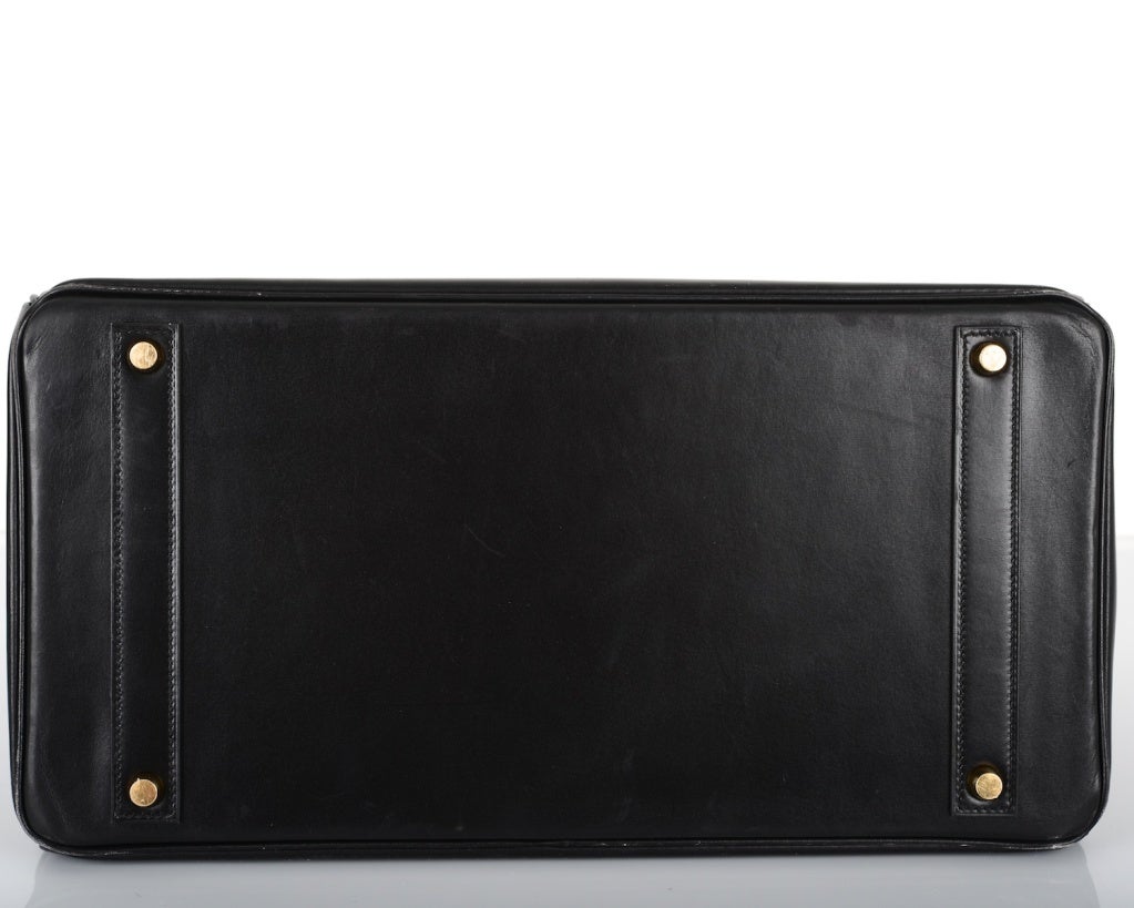 URBAN LEGEND HERMES BIRKIN BAG 40cm BLACK BOX W GOLD HARDWARE 1