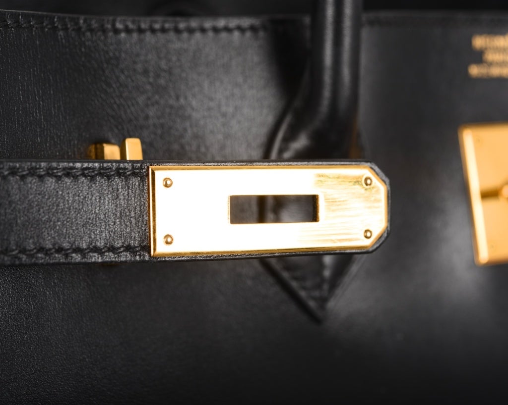 URBAN LEGEND HERMES BIRKIN BAG 40cm BLACK BOX W GOLD HARDWARE 2
