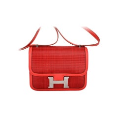 JEWEL HERMES CONSTANCE OTTAMAN 18cm DeCRIN VERMILLION RED ROUGE