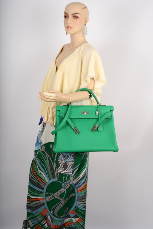 Incredible New Color Hermes Kelly Bag 40Cm Menthe Mint Omg Color 4