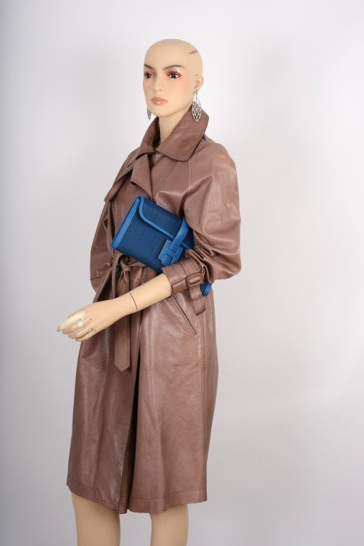 HERMES JIGE ELAN 29 cm Ottoman de Crin Mykonos LOVE THIS COLOR! 3