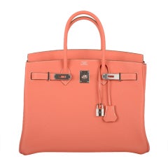New Stunning Color Hermes Birkin Bag Crevette Gorgeous Phw