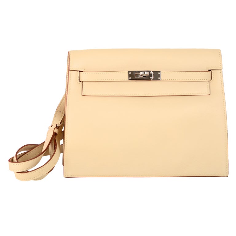 Only On JF Hermes Kelly Danse Bag Vanilla Swift Palladium at 1stDibs