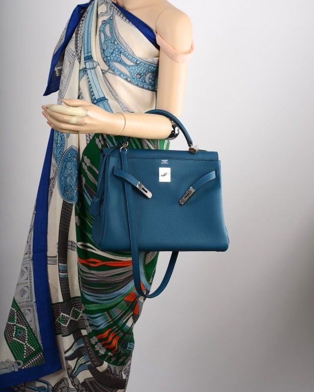 MY FAVE HERMES KELLY BAG 32cm BLUE DE GALICE WITH PALLADIUM TOGO ...  