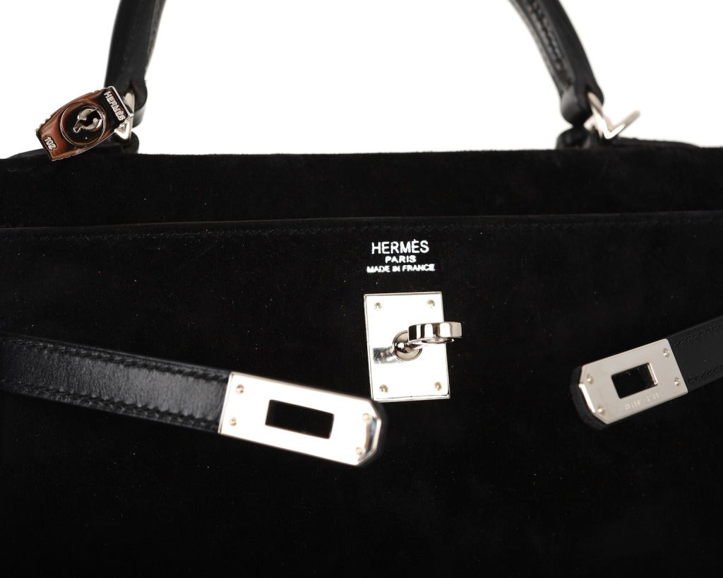 MY PRIZE! HERMES KELLY BAG 25CM SUEDE / BLACK BOX PALLAD 3