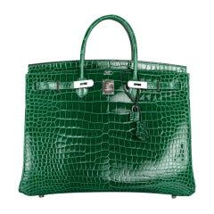 HERMES "URBAN LEGEND" 40cm VERT EMERALD BIRKIN BAG JaneFinds