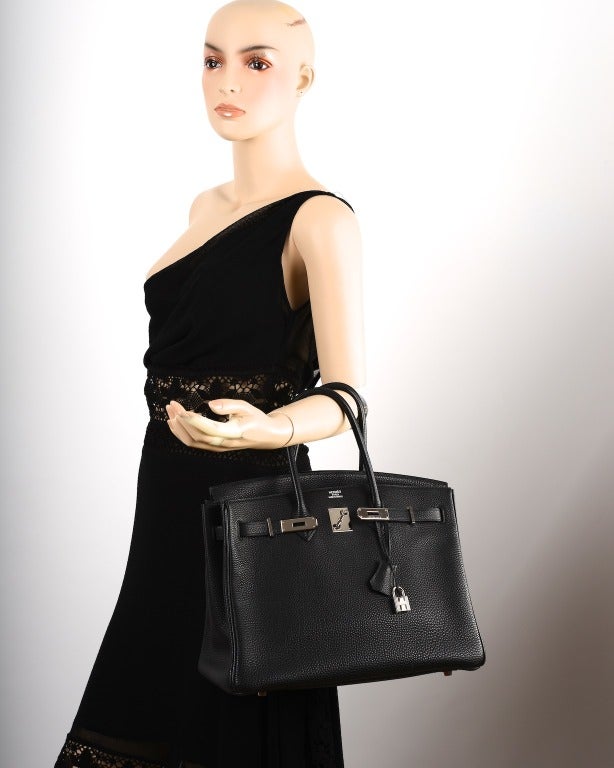 Forever Beauty Hermes Birkin Bag Black 35Cm Palladium In New Condition In NYC Tri-State/Miami, NY