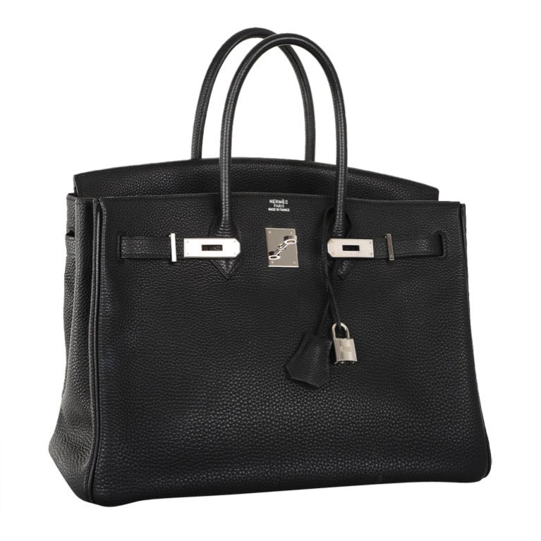 Forever Beauty Hermes Birkin Bag Black 35Cm Palladium