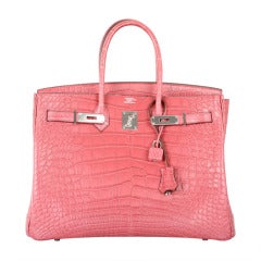 Pink Crocodile Birkin - 10 For Sale on 1stDibs  hermes birkin pink price, pink  crocodile birkin bag price, pink crocodile bag