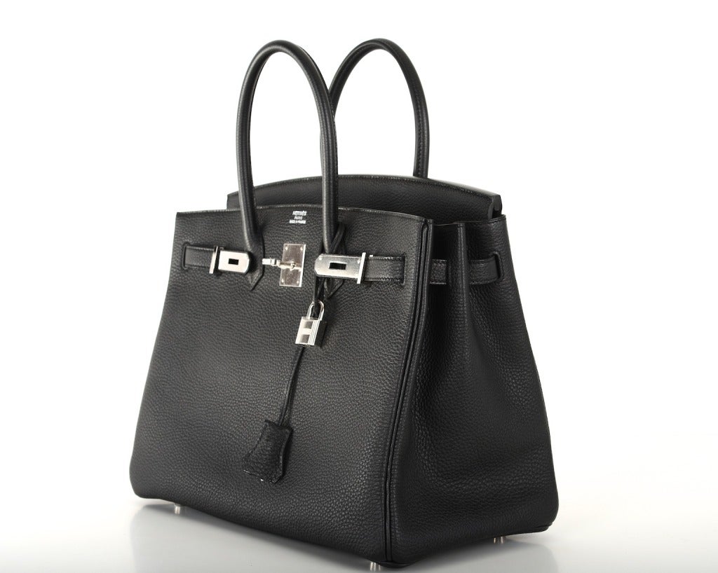 Women's Hermes Birkin Bag Black 35cm Palladium JaneFinds