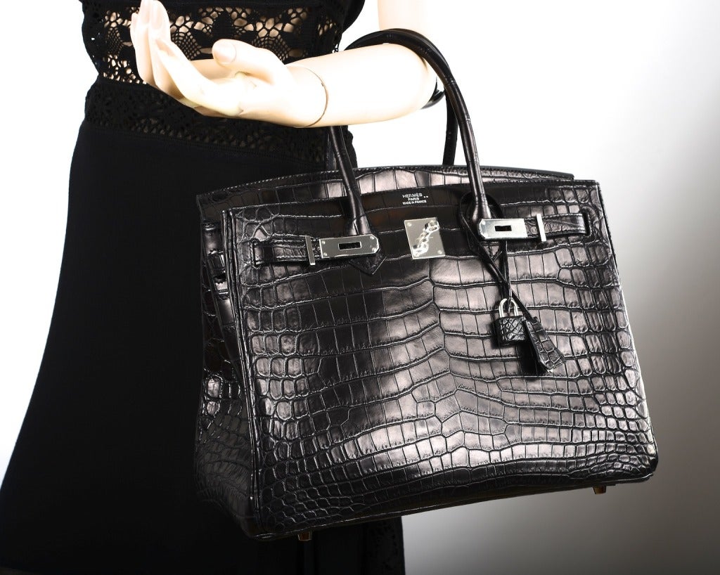 replica hermes birkin handbags - Hermes Birkin Bag 35Cm Black Matte Crocodile Phw Stunning! Hello ...