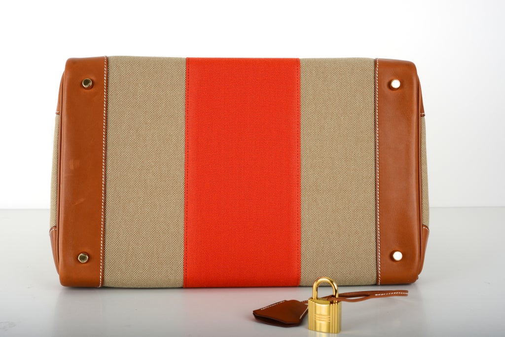 Hermes An Iconic 40cm Haut À Courroie Flag Gold Hardwear Limited Edition 2