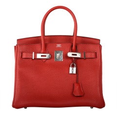 New Wow Color! Hermes Birkin Bag 30cm Rouge Casaque Fab Phw