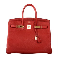 New Wow Color! Hermes Birkin Bag 35Cm Rouge Casaque Fab Ghw