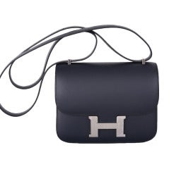 Love Hermes Constance Bag ~ 18cm ~ Blue Obscure Sombrero Leather