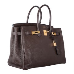 Love This Forever Hermes Birkin Bag Chocolate 35cm W Gold Hardware