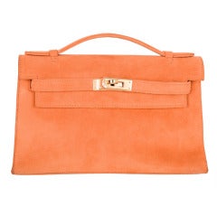 Hermès HSS Kelly 32 Sellier Rose Indienne Doblis Suede and Mauve Lizard  Handbag For Sale at 1stDibs