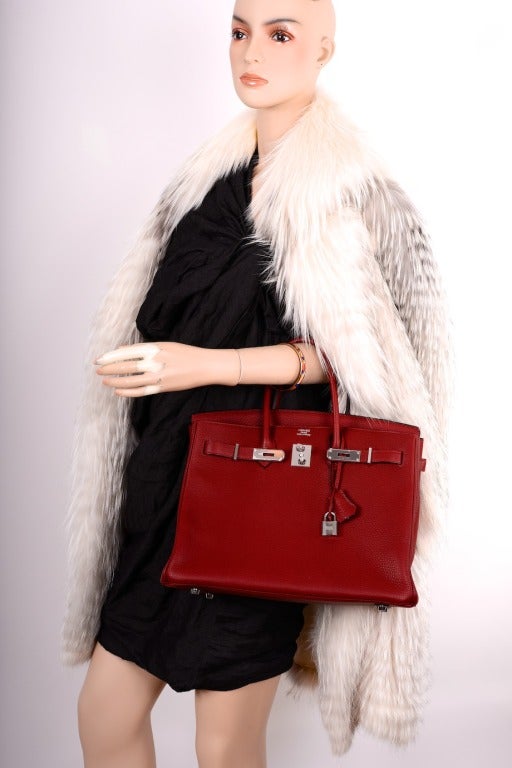 GOT IT! Hermes Birkin Bag 35CM Rouge H Classic With Palladium Hardware 3