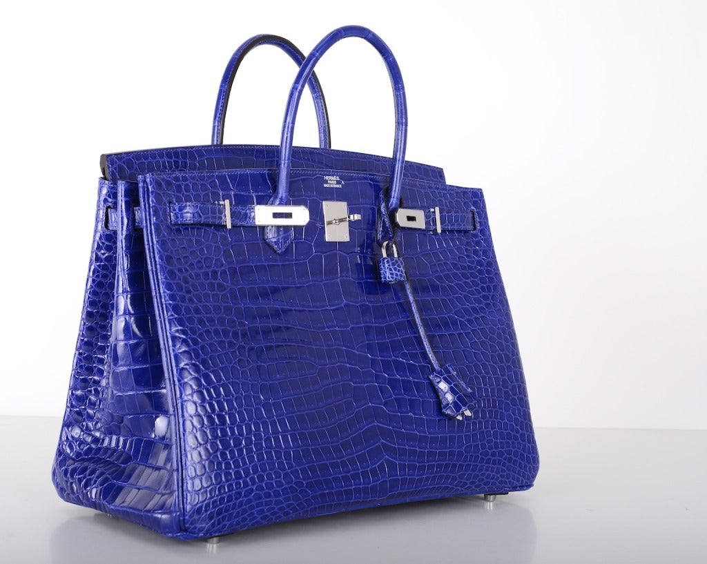 As always, another one of my fab finds! The Hermes 40cm Birkin in beautiful color, Blue ELECTRIC. One of the most gorgeous colors Hermes has ever created. It takes on a different shade depends on what you wear it with. Magical to say the