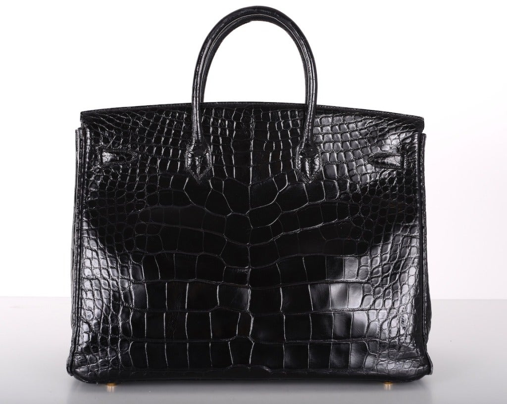 Hermes Birkin Bag BLACK 40cm Alligator CRAY CRAY BAG! Janefinds In Excellent Condition For Sale In NYC Tri-State/Miami, NY