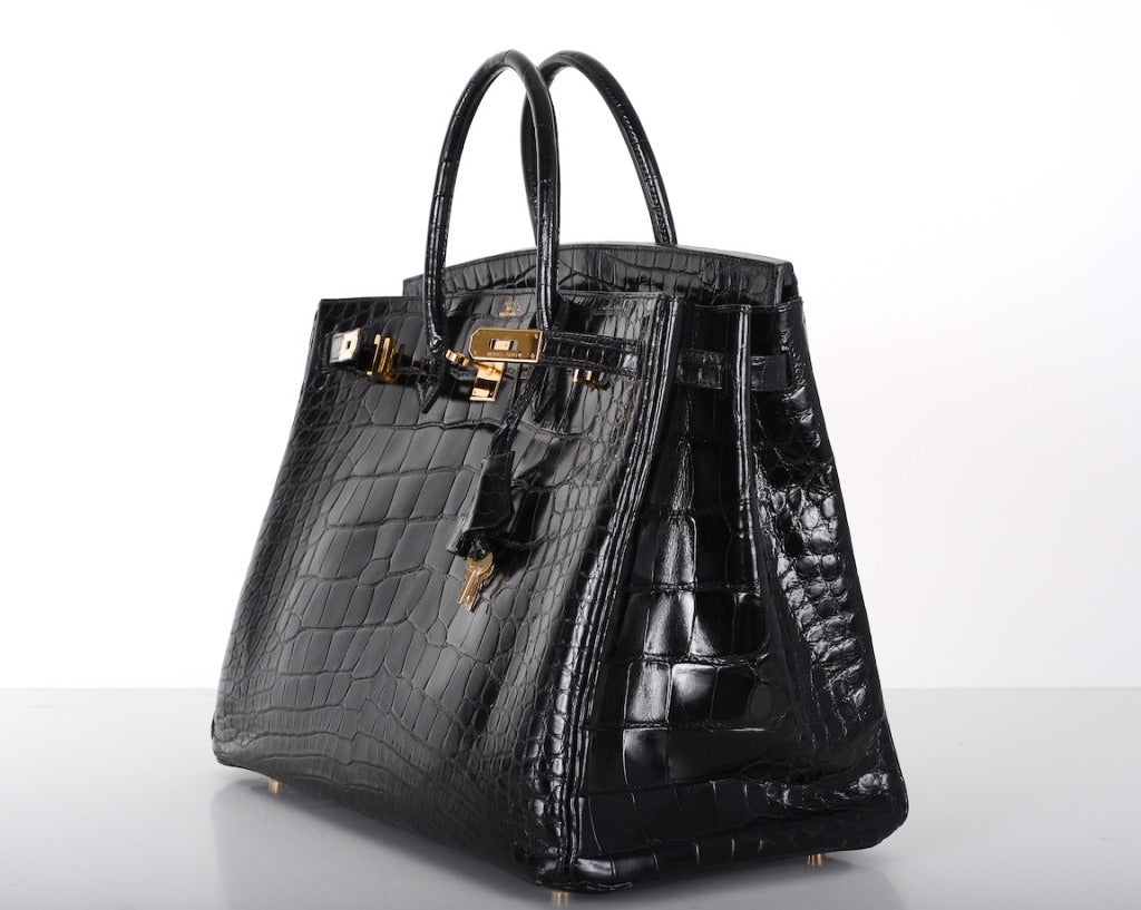 Hermes Birkin Bag BLACK 40cm Alligator CRAY CRAY BAG! Janefinds For Sale 5