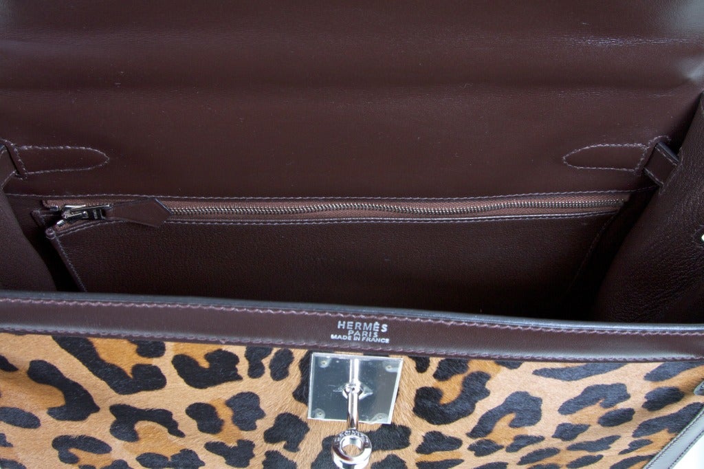 Hermes Kelly 32cm bag in Custom Special Order Leopard Rpint 3