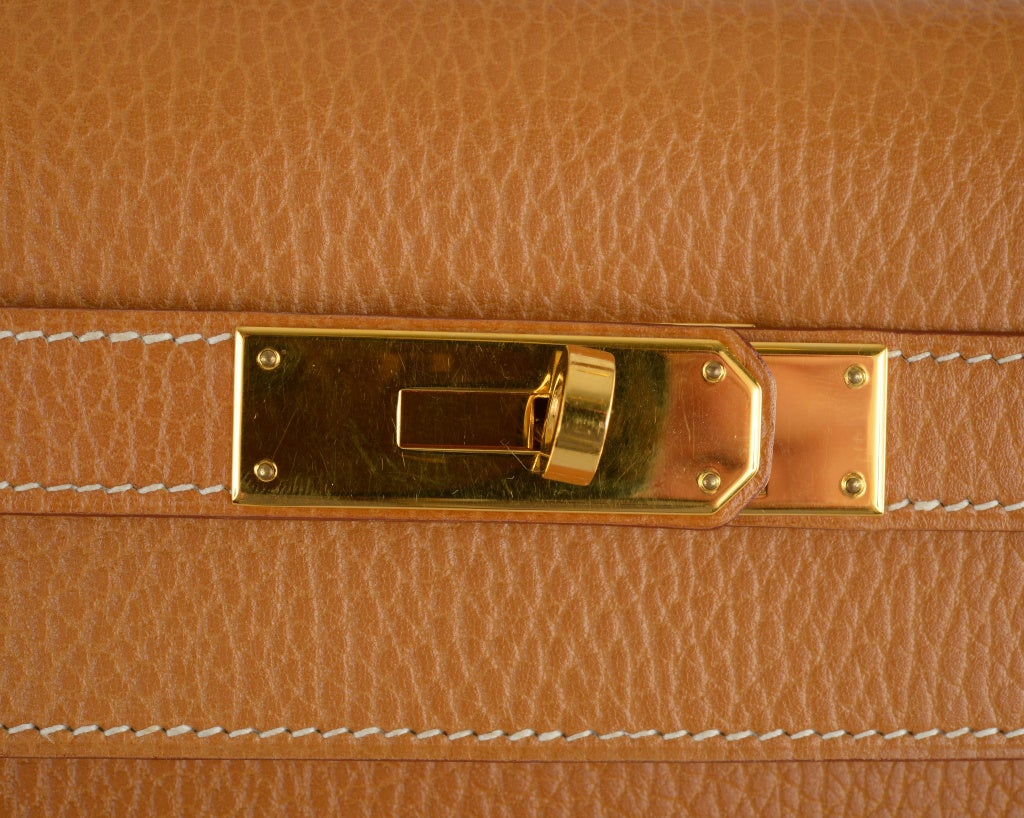 HERMES 32CM KELLY NATURAL GOLD HARDWARE ARDENNE LEATHER FOREVER at ...  