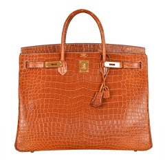 DIE MUTTER ALLER HERMES! HERMES BIRKIN BAG 40cm CROCODILE MATTE FAUVE POROSUS GHW