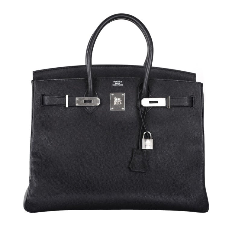 birkin clutch - AMAZING COMBO! Hermes Birkin Bag BLACK 35CM EPSOM LEATHER PHW For ...