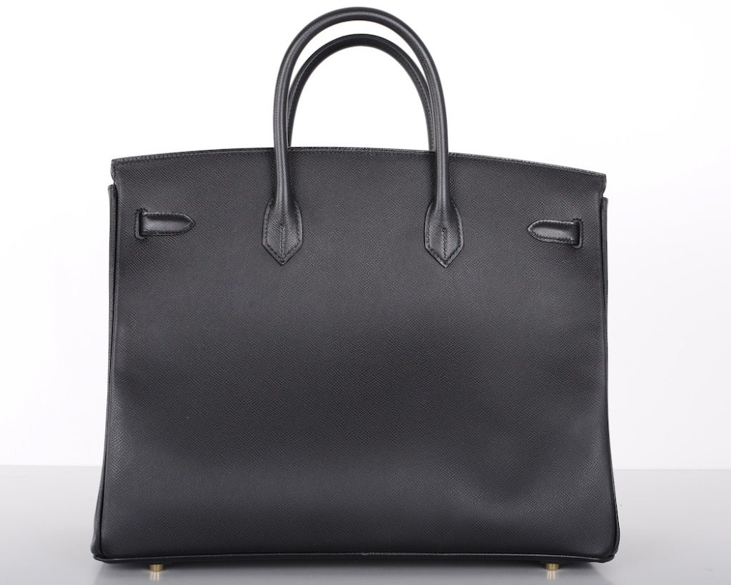 Hermes Special Order 40cm Black Epsom Leather with Rose Jaipur Birkin Bag 3
